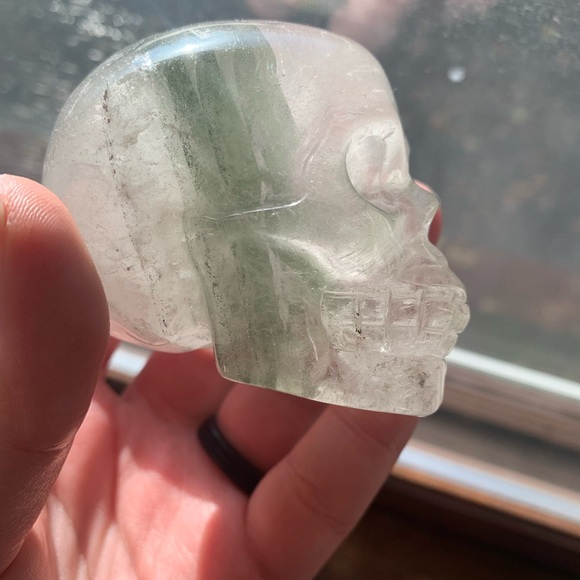 Garden Quartz Skull Carving - Picture 6 of 13